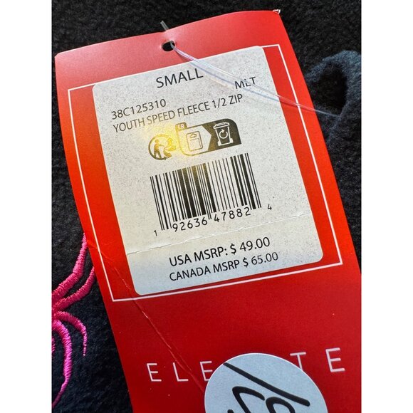 Spyder Speed Fleece Jacket Size Small Youth NWT $49 Black 1/2 Zip Pullover - Picture 5 of 11